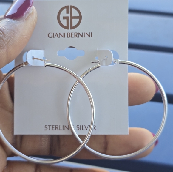 Giani Bernini Jewelry - $100 Giani Bernini Sterling Silver Hoop Earrings Women New 50MM